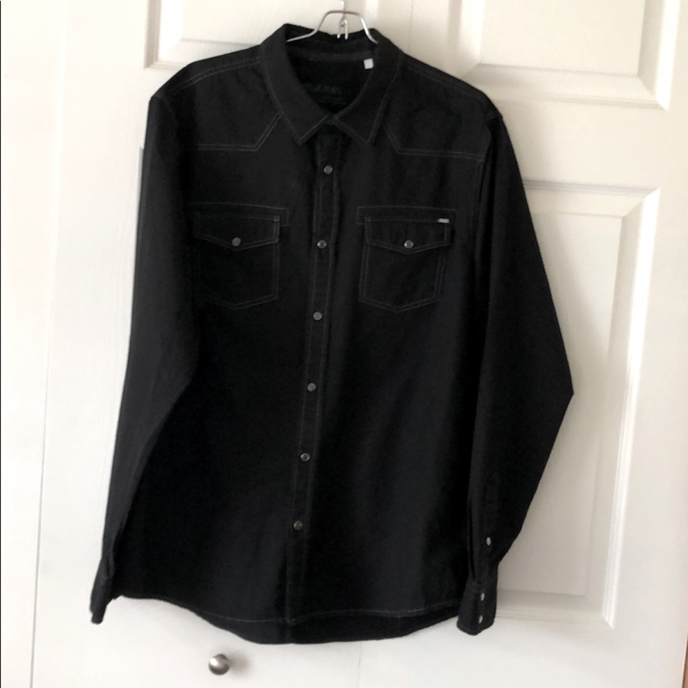Guess Men’s Long Sleeve Black Shirt XL